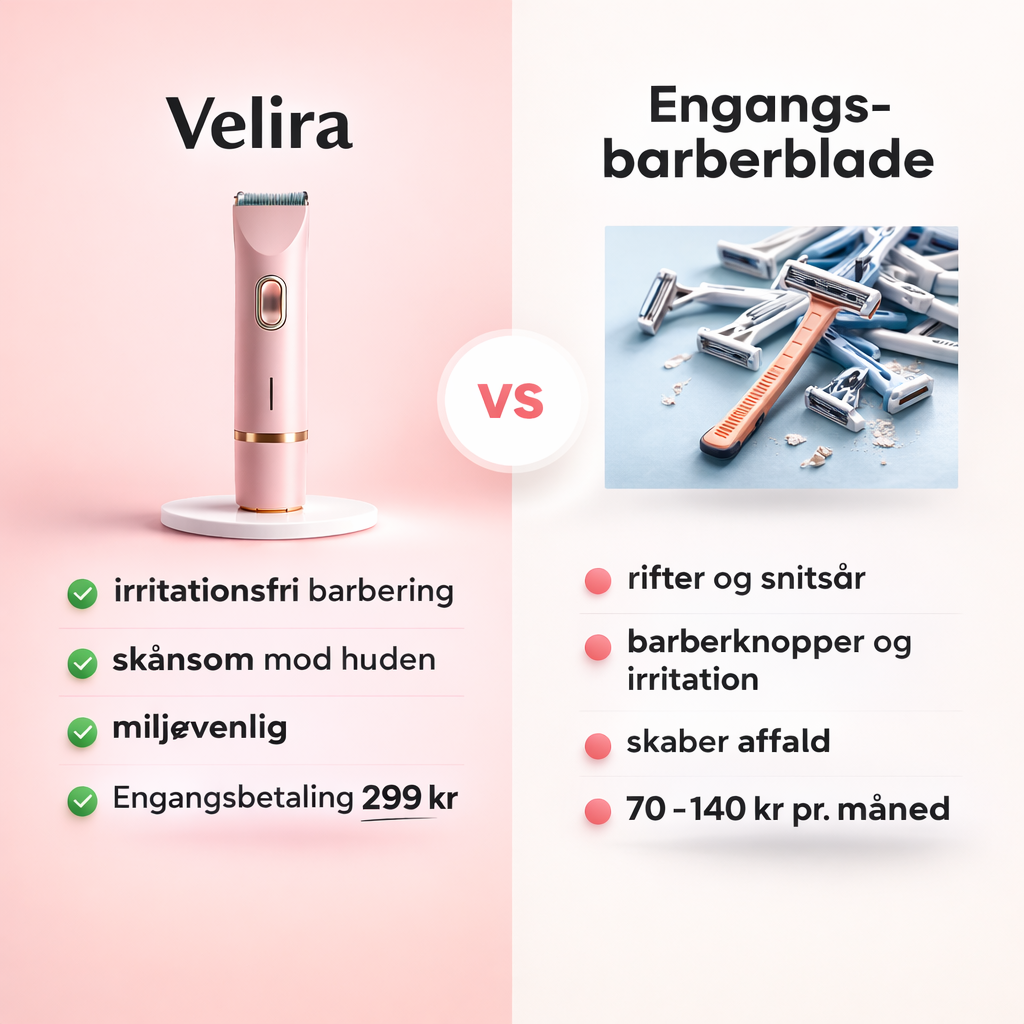 Velira™ 2-i-1 Intimtrimmer til Bikiniområdet – Blid, Præcis og Smertefri